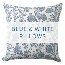COASTAL BLUE AND WHITE THROW PILLOWS