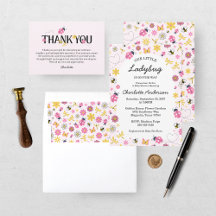 Cute Ladybug Pink Girl Baby Shower Collection