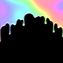 Modern Faux Holographic Colorful Rainbow Drops