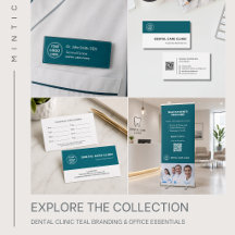 Dental Clinic Teal Branding & Office Essentials