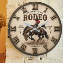 Rustic Western Cowboy Wall Clocks   Vintage Ranch