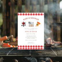 BBQ Pizza gender natural baby shower