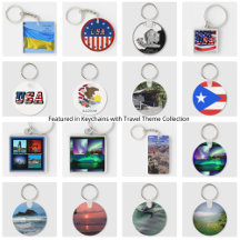 Keychains with Travel Theme