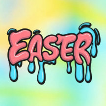 Colorful Easter Drip Text Graffiti Style Design