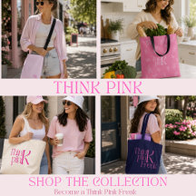 Think Pink Typographical Design Ideas and Gifts