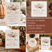 Rustic Pumpkin Floral Fall Bridal Shower