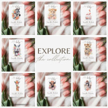 Watercolor Safari 🌿 Baby Shower Invitation