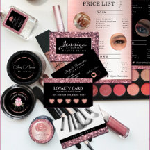 Rose Gold Glam Beauty Salon Branding Collection