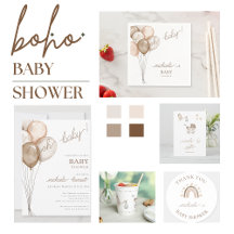 Watercolor Boho Gender Neutral Baby Shower