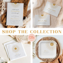 Modern Minimal Sun Sunshine Baby Shower