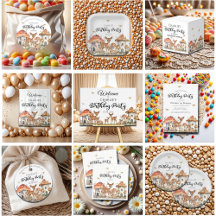 Boho Woodland Animals Birthday Party Collection