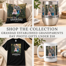 Grandad Established Grandparents Day Photo Gifts 