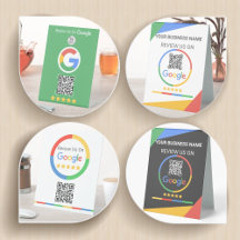Google Reviews Business Signs with QR Codes