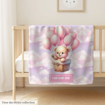 We can bearly wait teddy bear baby shower blankets