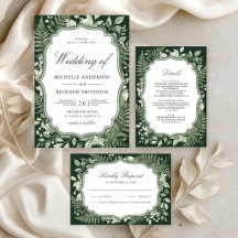 Watercolor Enchanted Forest Wedding Suite