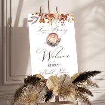 Love is brewing coffee themed bridal shower