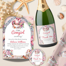 Western Little Cowgirl Pink Coastal Baby Shower