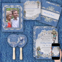 Blue Denim-lace and Costume Jewelry for Cat Lovers