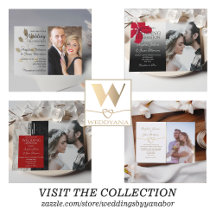 Chic Wedding Invitations with Photo