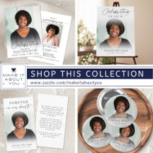 Modern Funeral Celebration of Life Photo (BL-F4)