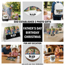 Dad Established 3 Photo Gifts