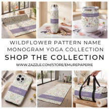 Wildflower Name Monogram Custom Yoga Collection
