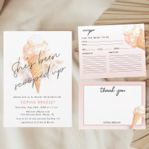 Chic Watercolor Ice Cream