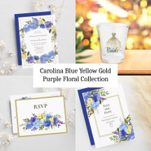 Carolina Blue, Yellow, Gold, and Purple Wedding