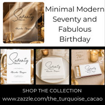 Minimal Modern Seventy and Fabulous Birthday