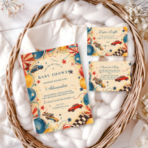 Vintage Race Car Baby Shower