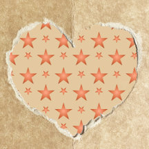 Starry pattern in gradient terracotta orange