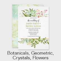 Botanicals Geometric Crystals Leaves Flowers
