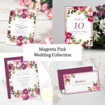 Magenta Pink Floral Wedding