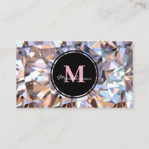 Luxury Crystal Diamond Design Business Cards
