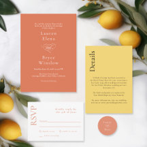 Simple Minimal Mix and Match Citrus Grove Wedding 