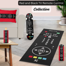 Red and Black TV Remote Control