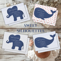 Sweet Silhouette Animals Baby Shower