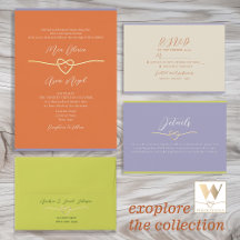Bold Citrus Wedding Invitation Suite