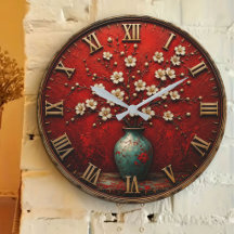 Floral Wall Clocks – Vintage Botanical Cottagecore