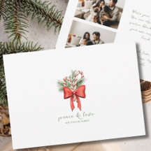 Vintage Candy Cane Christmas photo cards gifts