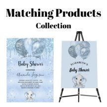 Baby Shower Boy - blue elephant