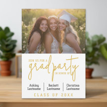 Group Graduation Party Invitations Double or More!