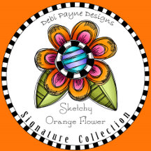 Sketchy Orange Flower Collection