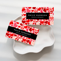 Pattern Of Hearts Business Cards Collection