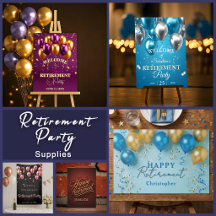 Elegant Personalized Retirement Party Supplies
