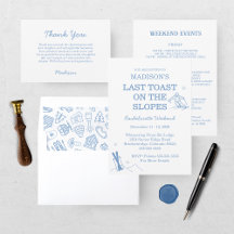 Ski Bachelorette Last Toast Blue Bachelorette 