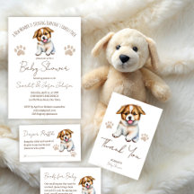 Puppy Baby Shower Invitations party supplies