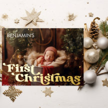 Baby's First Christmas Holiday Cards