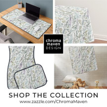 Green Blue Botanical Pattern Home Decor