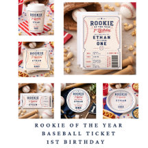 Rookie of the Year Baseball Ticket Birthday Party 